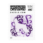 Purple Swirl Afghan Hound postage