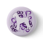 Purple Swirl Airedale Terrier Buttons