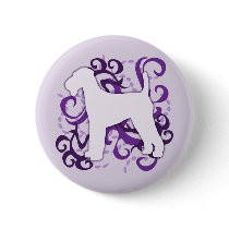 Purple Swirl Airedale Terrier Buttons