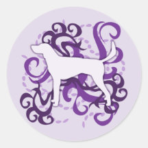 Purple Swirl American Foxhound Sticker