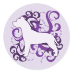 Purple Swirl American Pit Bull Terrier stickers