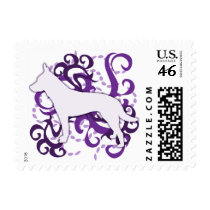 Purple Swirl Australian Cattle Dog Postage Stamps