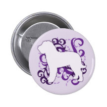 Purple Swirl Barbet Pinback Button