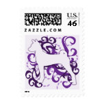 Purple Swirl Basenji postage
