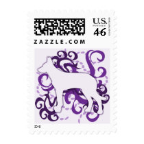 Purple Swirl Beauceron Postage Stamp