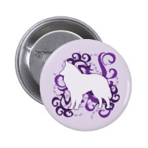 Purple Swirl Belgian Sheepdog Pin