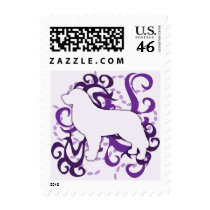 Purple Swirl Bernese Mountain Dog Postage
