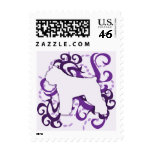 Purple Swirl Bouvier des Flandres postage