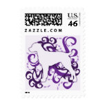 Purple Swirl Brittany Spaniel postage