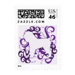 Purple Swirl Brussels Griffon postage