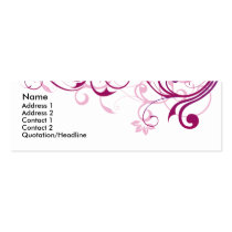 Purple Swirl business cards