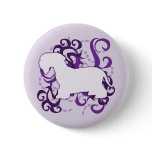Purple Swirl Cesky Terrier Button