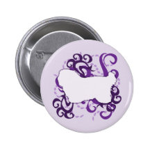 Purple Swirl Coton de Tulear Pin