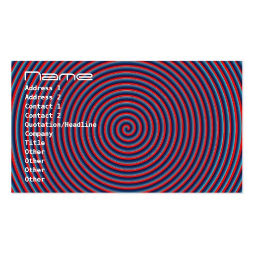 Purple Swirl Eye Tease Business Card Template (front side)