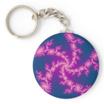 Purple Swirl - Fractal Art Key Chain