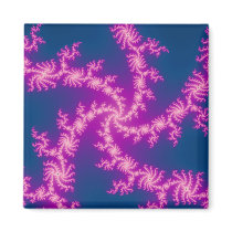 Purple Swirl - Fractal Art Refrigerator Magnets