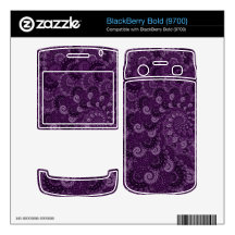 Purple Swirl Fractal Art Pattern Decals For BlackBerry