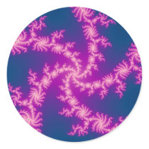 Purple Swirl - Fractal Art Stickers
