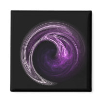 Purple Swirl Fractal Magnet