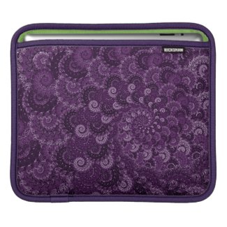 Purple Swirl Fractal Pattern Ipad Sleeve