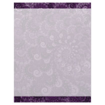 Purple Swirl Fractal Pattern Custom Letterhead