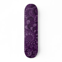 Purple Swirl Fractal Pattern Skateboard Deck