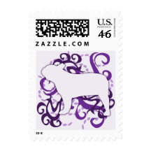 Purple Swirl French Bulldog Postage