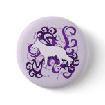 Purple Swirl German Shepherd Pinback Buttons