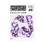 Purple Swirl German Wirehaired Pointer postage