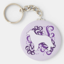 Purple Swirl Hovawart Key Chain