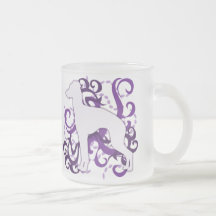Purple Swirl Italian Greyhound Mug