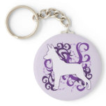 Purple Swirl Min Pin Keychain