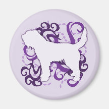 Purple Swirl Otterhound Fridge Magnet