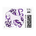 Purple Swirl Schnauzer Postage Stamp