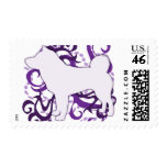 Purple Swirl Shiba Inu postage