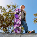 purple swirl custom skate board