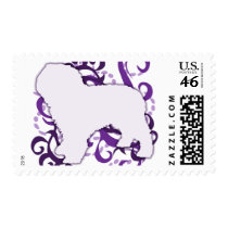 Purple Swirl Spanish Water Dog Stamp