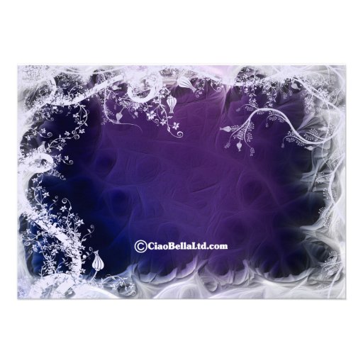 Purple Swirls Bachelorette Party Invitation