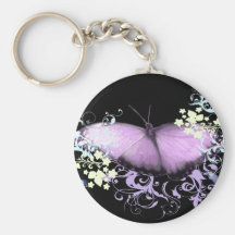 Purple Swirls Keychain