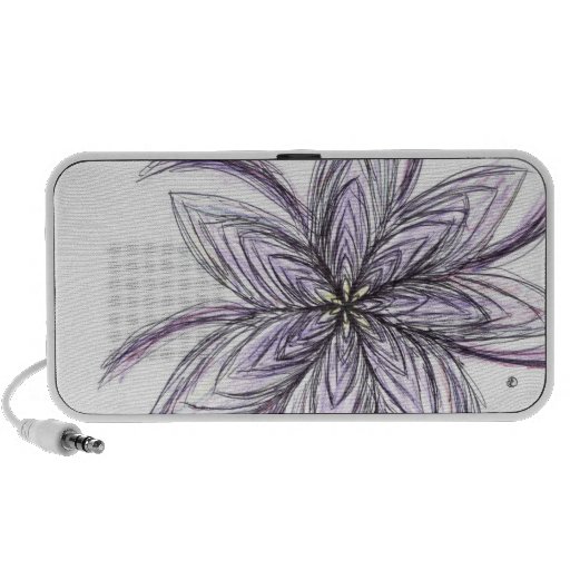 Purple, Swirly Flower Speaker