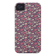 Purple Swooshy Pattern iPhone 4 Case
