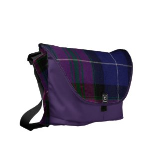 Purple Tartan Plaid Messenger Bag