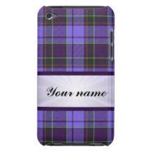 Purple Tartan With Ribbon Barely There iPod Covers