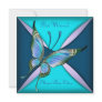 Purple Teal Blue Butterfly Bat Mitzvah Custom Invitations