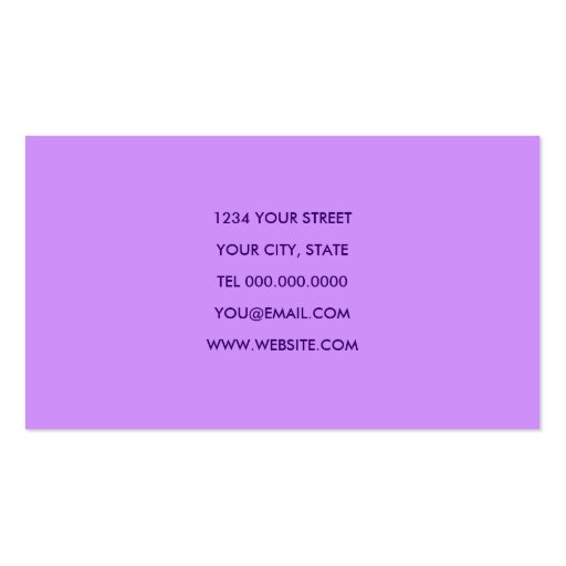 Purple Teal Dots Business Card (back side)