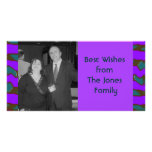 purple teal photo cards