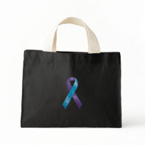 Purple/Teal Ribbon bags by cancerfight Purple/Teal Ribbon bags