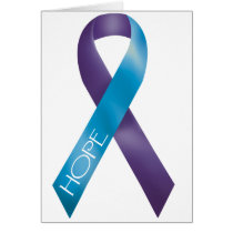 Purple/Teal Ribbon cards