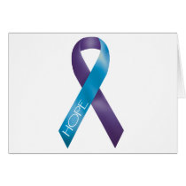 Purple/Teal Ribbon cards