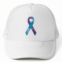 Purple/Teal Ribbon hats